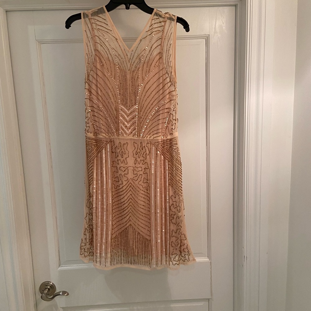 NWT new with tags Hyde Park Beautiful Beaded Peach/Pink Dress